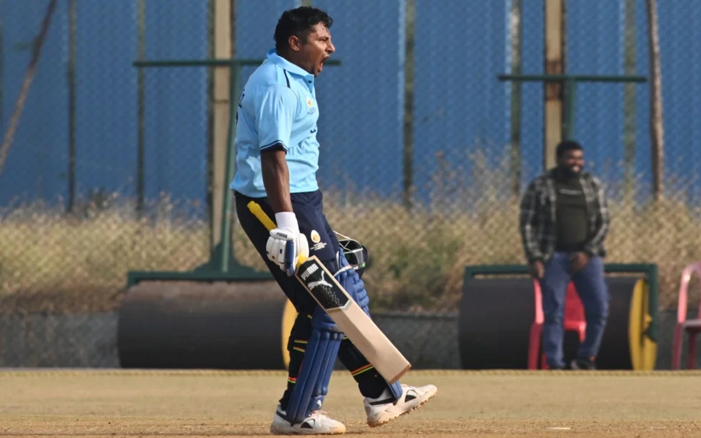 Sarfaraz Khan's maiden in SMAT 2025 (X.com/@sportstarweb)