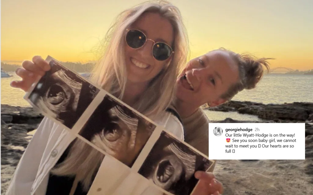 Danielle Wyatt and Georgie announce pregnancy (Source: @georgiehodge/instagram.com)