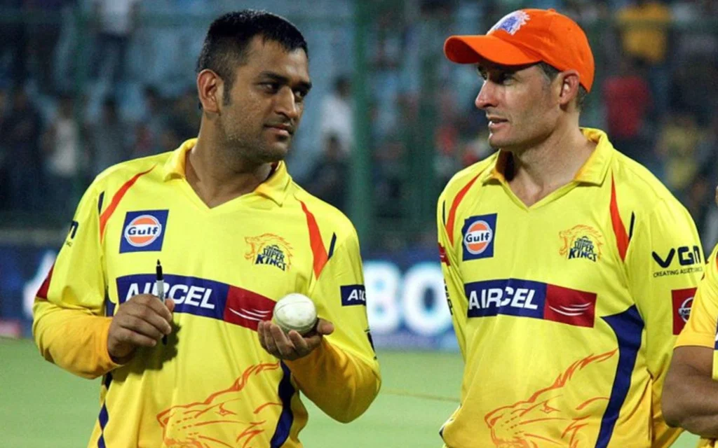 Michael Hussey and MS Dhoni (Source: @CSKFansOfficials/x.com)