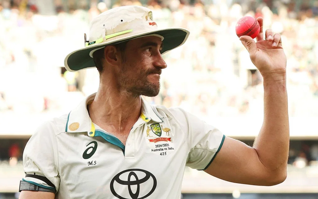 The brilliance of Mitchell Starc with pink ball [Source: @RajpalShiv46534/X.com]
