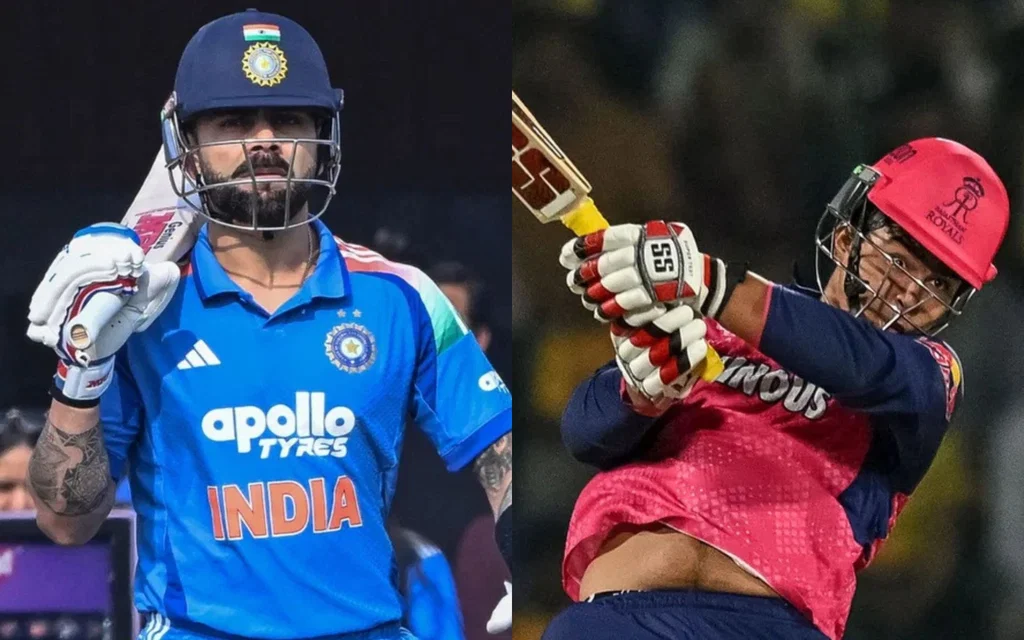 Virat Kohli and Vaibhav Suryavanshi [Source: AFP]