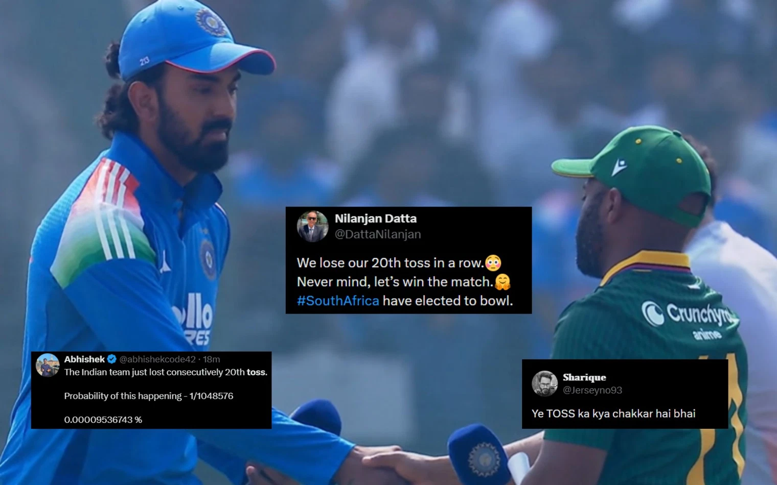 Image for 'Hawan karwao': Fans joke about India's 'rotten luck' with coin tosses in ODIs