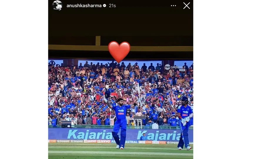 Anushka Sharma's IG story [Source: @mufaddal_vohra/X.com]
