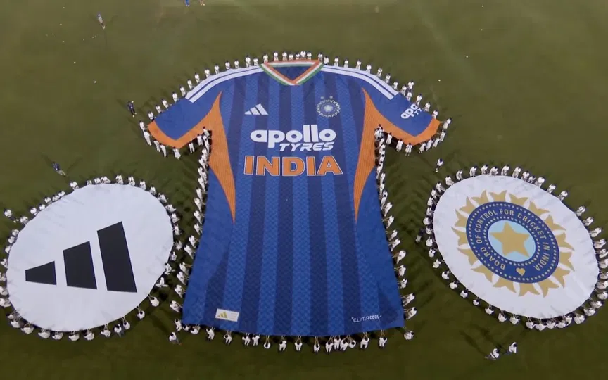 India's T20 WC jersey [Source: @Crex_live/X.com]