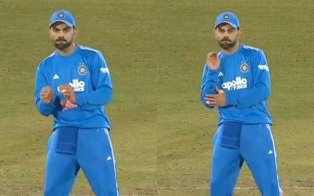 Virat Kohli's animated gestures go viral [Source: @mutualstark/X.com]