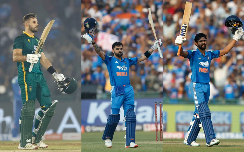 Aiden Markram, Virat Kohli and Ruturaj Gaikwad scored centuries in Raipur. [Source:BasitSubhani, BCCI/X.com]