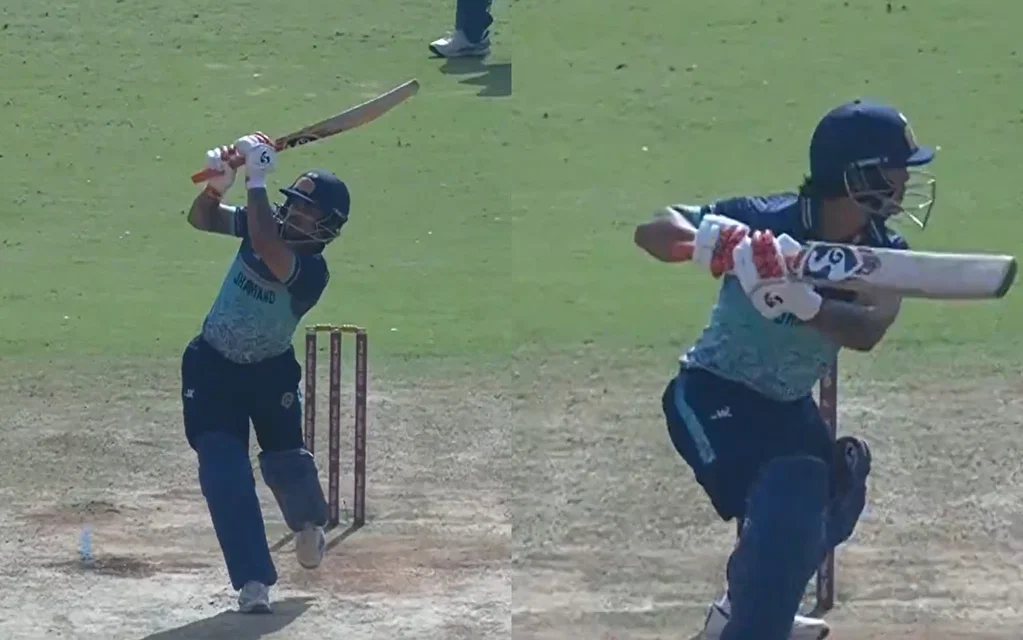 Ishan Kishan displays brutal hitting [Source: @BCCIdomestic/x.com]