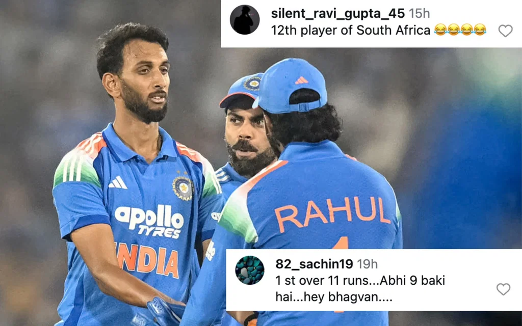 Prasidh Krishna faces heat on social media [Source: @BCCI/X.com]