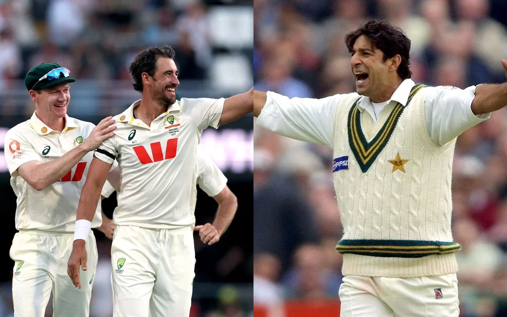 Mitchell Starc and Wasim Akram (Source: AFP) 