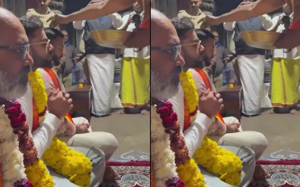 Virat Kohli at Devasthanam temple (Source: @mufaddal_vohra/x.com)