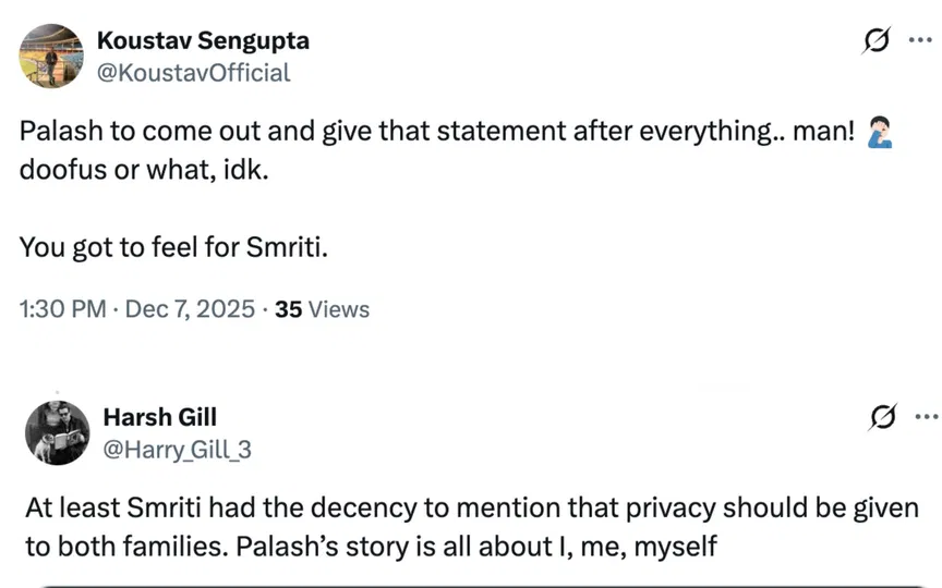 Fan tweets [Source: @KoustavOfficial, @Harry_Gill_3/X.com]