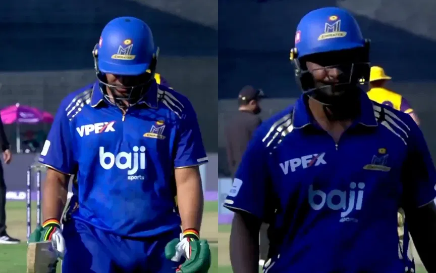 शाकिब रिटायर्ड हर्ट हुए [स्रोत: स्क्रीनशॉट/क्रिकबज़]
