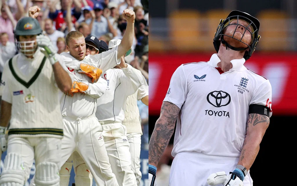 England in Ashes 2005 (L) and England in Ashes 2025-26 (R) (Source: AFP)