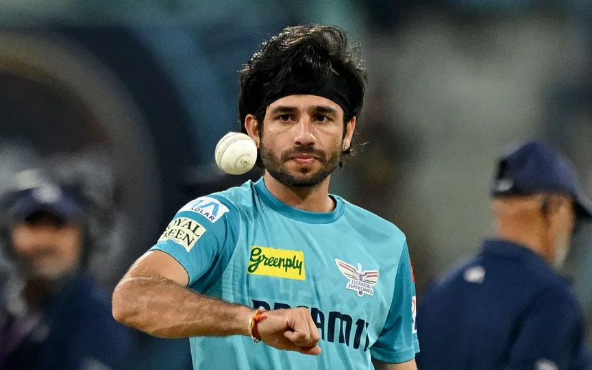 Ravi Bishnoi in action [Source: AFP]