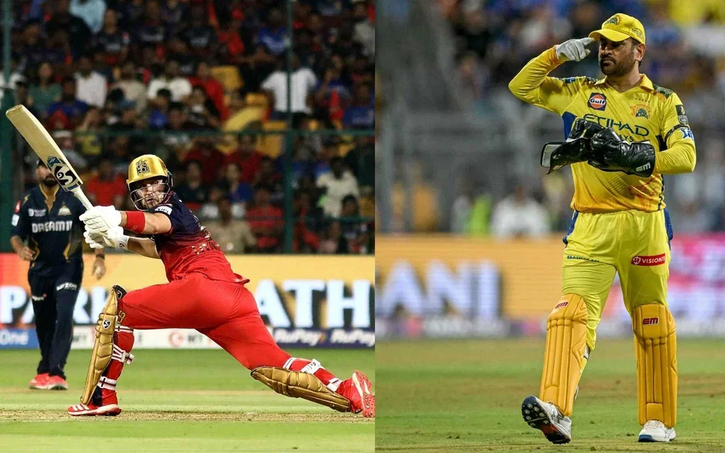 Liam Livingstone and MS Dhoni (Source: AFP)