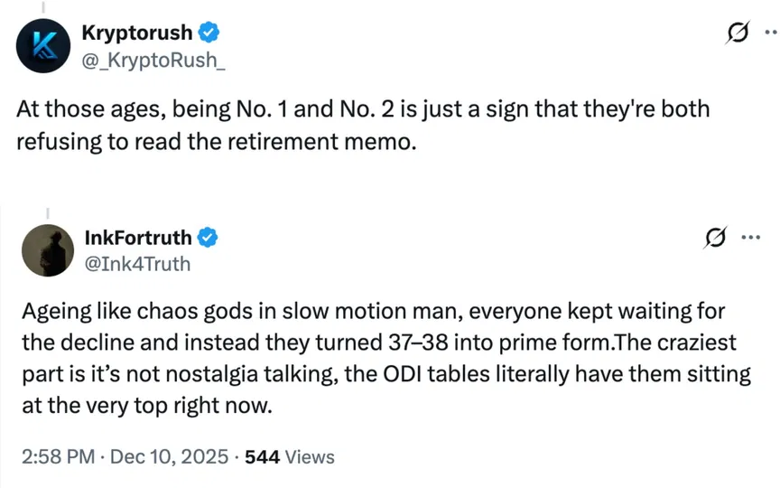 Fan tweets [Source: @_KryptoRush_, @Ink4Truth/X.com]