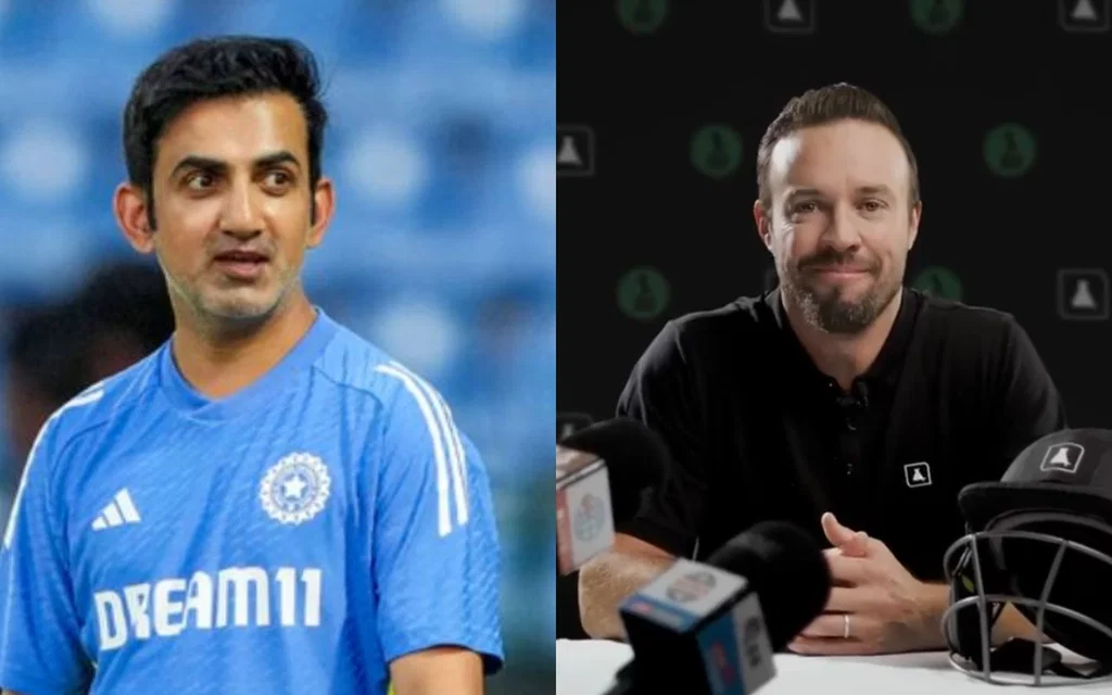 Gautam Gambhir and AB de Villiers [Source: @TheAcecricket/X.com]
