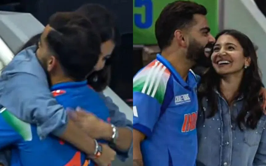 Anushka Sharma hilariously booing Virat Kohli [Source: @doncricket_/X.com]