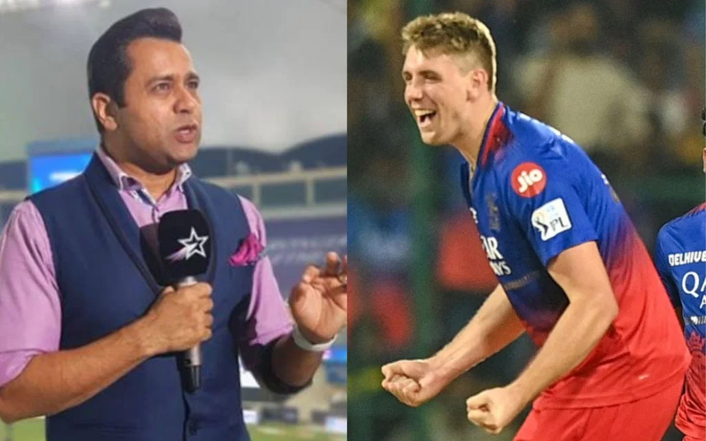 Aakash Chopra and Cameron Green [Source: @Sachin_Gandhi7/x, AFP]