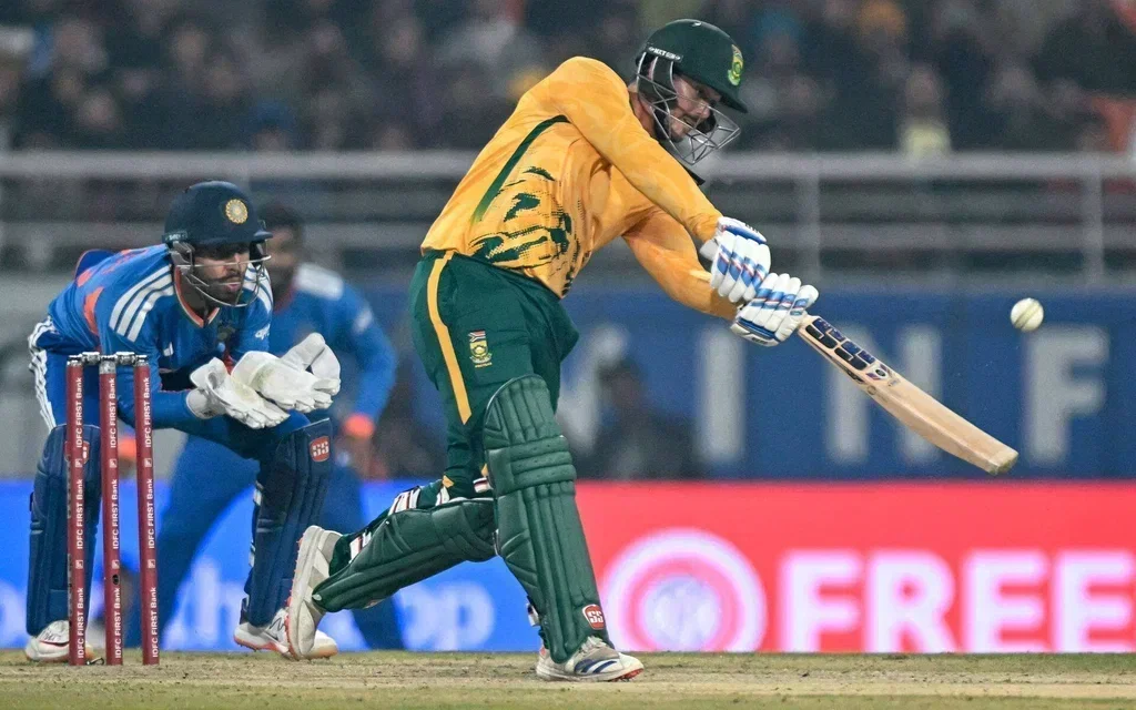 Quinton de Kock plays solid knock at Mullanpur [Source: AFP Photos] 