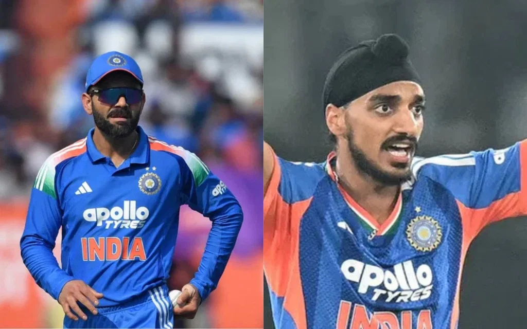 Virat Kohli and Arshdeep Singh [Source: AFP]