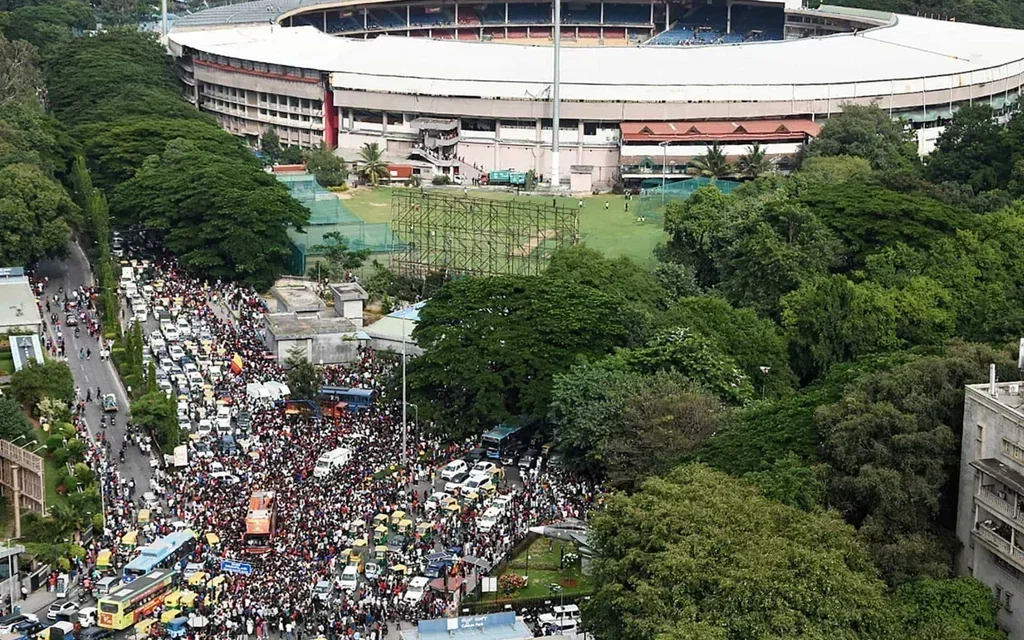 Chinnaswamy Stadium in Bengaluru - (Source: AFP)