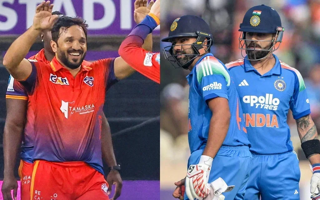 Gulbadin Naib, Virat Kohli and Rohit Sharma [@Dubai_Capitals/x, AFP]