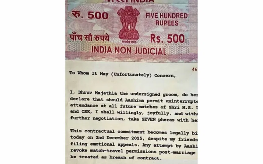 Snippet of the prank contract [Source: @dhruvmajethia7/Instagram]