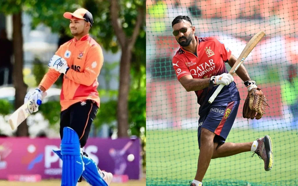 Kartik Sharma and Dinesh Karthik - (Source: Johns/X.com)