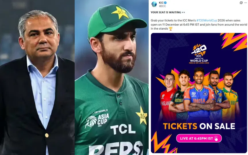 ICC के पोस्टर में पाकिस्तानी कप्तान की अनुपस्थिति से PCB है नाराज़ [Source: @Screengrabs]