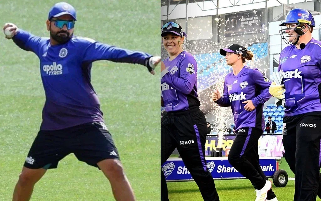 Rohit Sharma and Hobart Hurricanes [Source: @rohann__45, @HurricanesBBL/x]