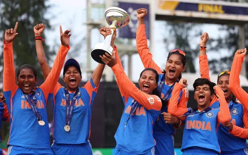 India won their second successive U19 WC this year [Source: @BCCIWomen/x]