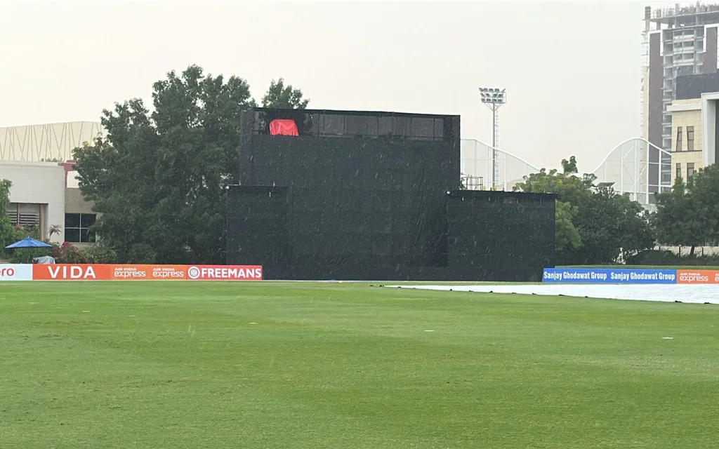 Toss delayed due to rain [Source: @sohailimrangeo/X]
