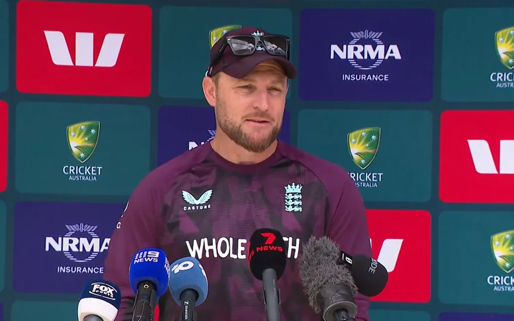 Brendon McCullum talking to the reporters [Source: Screengrab]