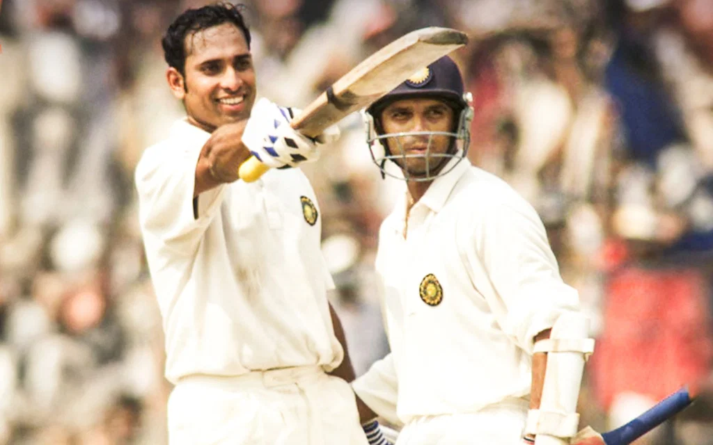 VVS Laxman and Rahul Dravid at Adelaide in 2003 [Source: X/@BCCI]