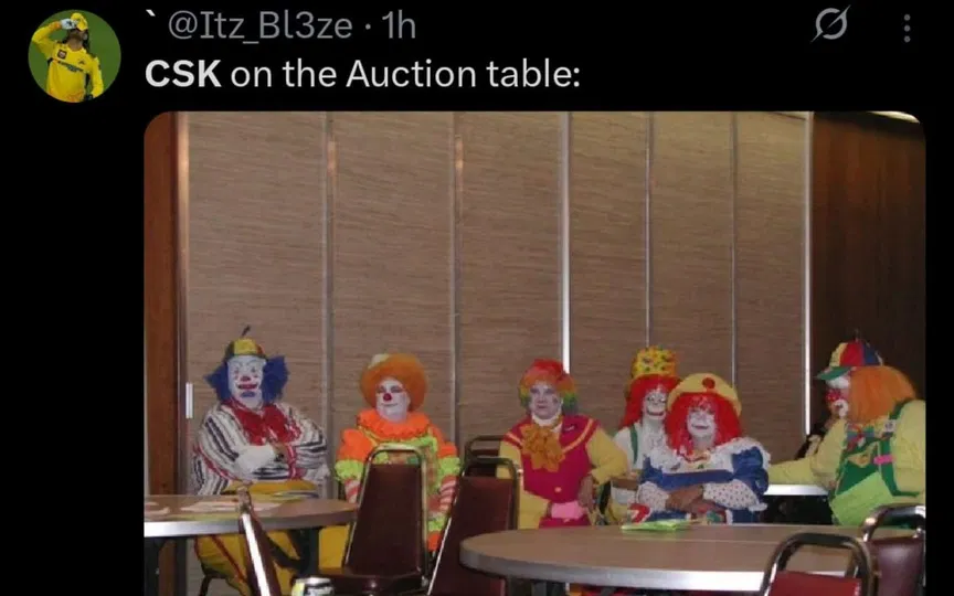 TR on CSK auction. [Source - X.com]