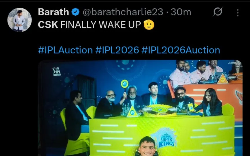 TR on CSK auction. [Source - X.com]