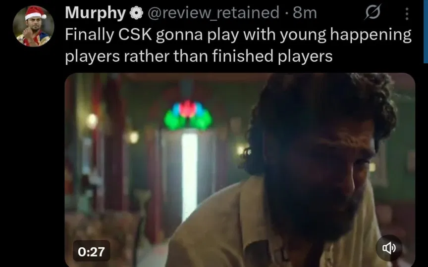 TR on CSK auction. [Source - X.com]