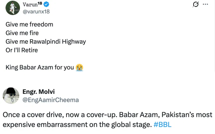 Fan tweets [Source: @varunx18, @EngAamirCheema/X.com]