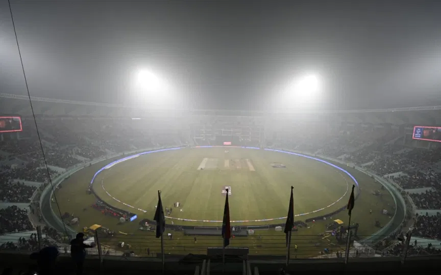 Lucknow Stadium's visuals tonight [Source: ImMD45/X]