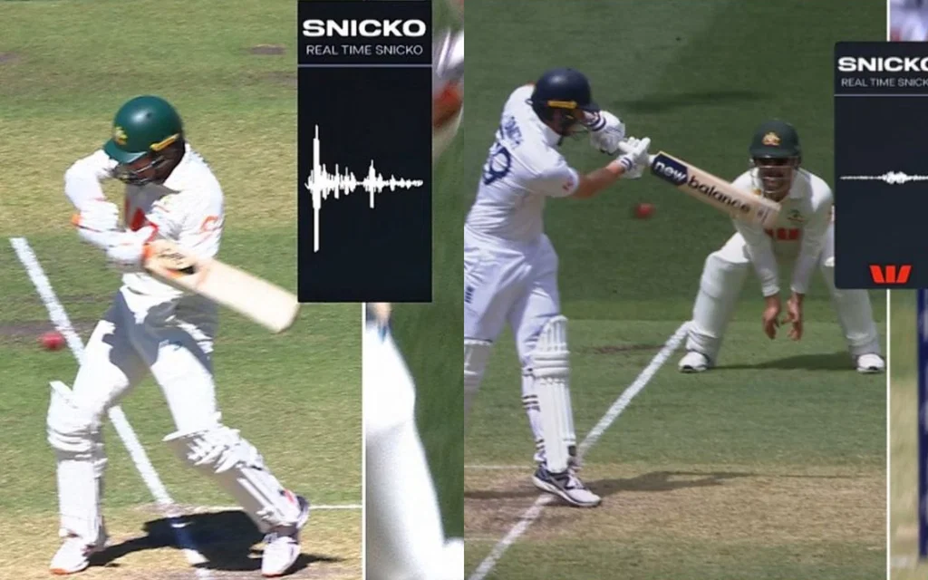 Snicko stirs controversy in Ashes 2025 [Source: @BasitSubhani, @90_andypycroft/X.com]