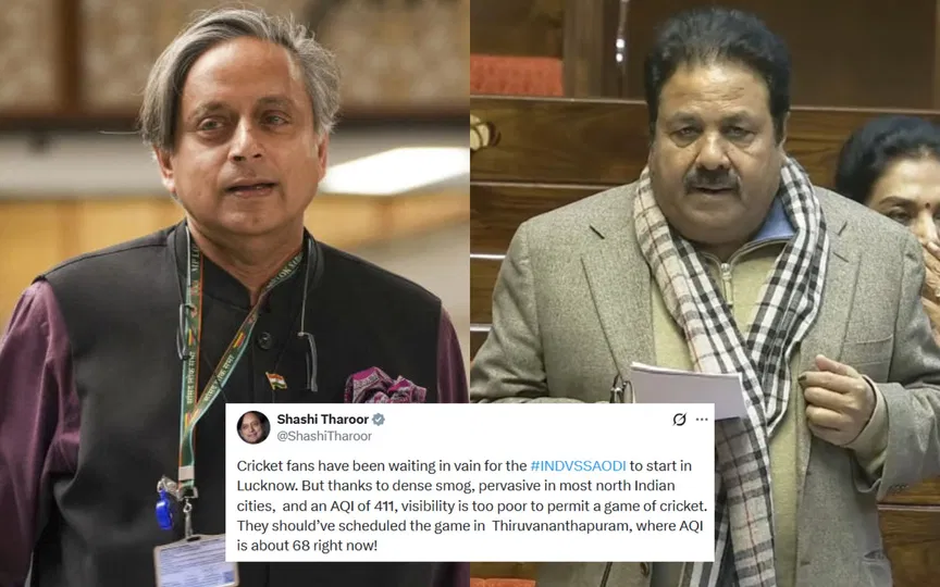 लखनऊ में कोहरे के चलते भारत-दक्षिण अफ़्रीका T20I रद्द होने के बाद BCCI को आड़े हाथों लिया कांग्रेस सांसद शशि थरूर ने