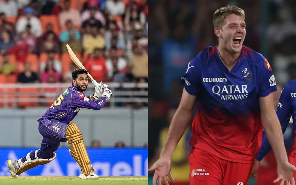 Venkatesh Iyer and Cameron Green (Source: AFP)