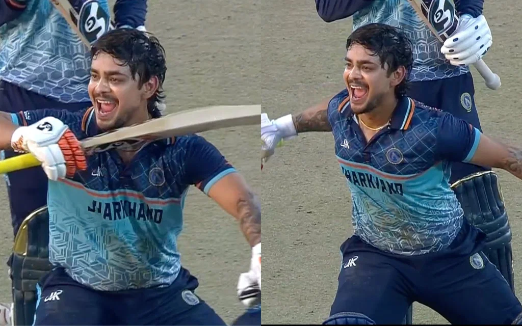 Ishan Kishan slams hundred in SMAT final [Source: @Crex_live/X.com]