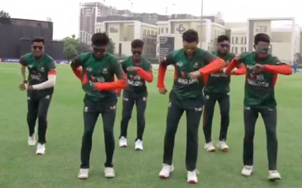 Bangladesh U19 recreated Dhurandhar hook step [Source: @AdityaRajKaul/X.com]