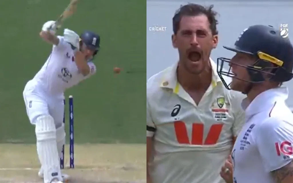 Mitchell Starc dismisses Ben Stokes [Source: @3rdManView/X]