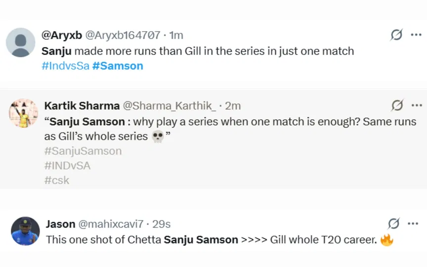 Tweets from users [Source: Screengrabs]