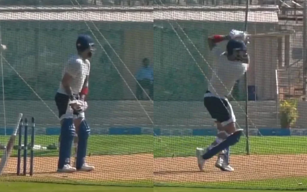 Virat Kohli in nets ahead of VHT [Source: @wrognxvirat/x.com]
