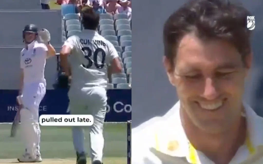 Heated moment between Zak Crawley and Pat Cummins [Source: @cricketcomau/X.com]