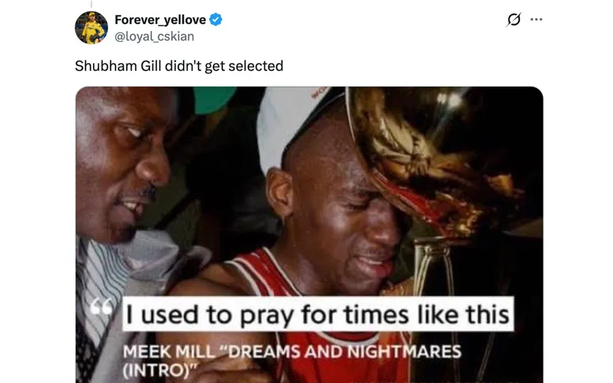 Fan tweet [Source: @loyal_cskian/X.com]